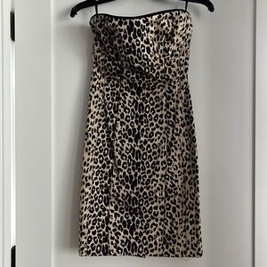 Bebe Leopard Print Cocktail Dress